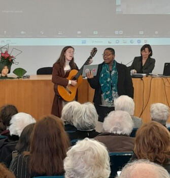 Performing with talented young musician Irene Castro for International Women&#39;s Day